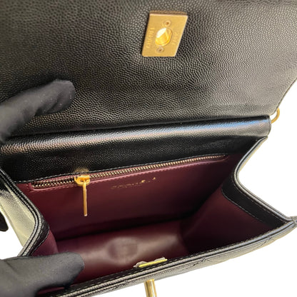 Used Chanel Caviar 23A Backpack Black GHW