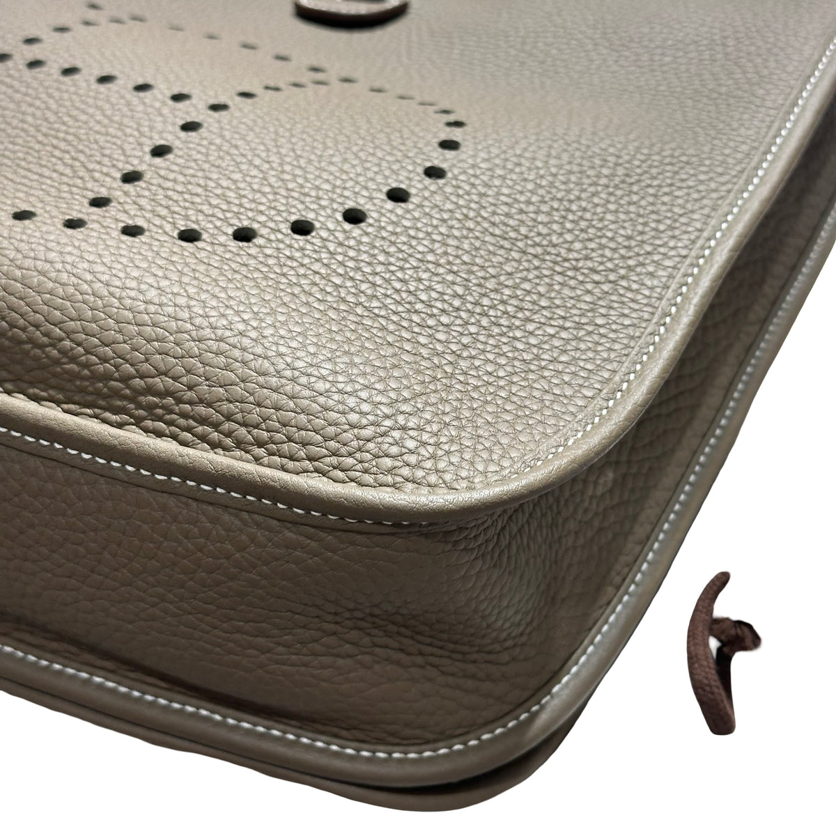 Used HERMES Clemence Evelyne 29 Cross body bag Etoupe PHW