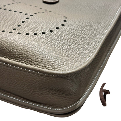 Used HERMES Clemence Evelyne 29 Cross body bag Etoupe PHW