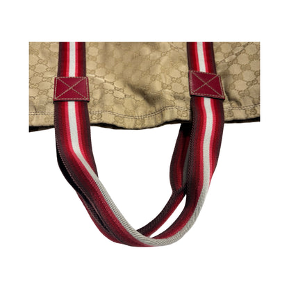 GUCCI CANVAS STRIPE TOTE BAG ［20000192］