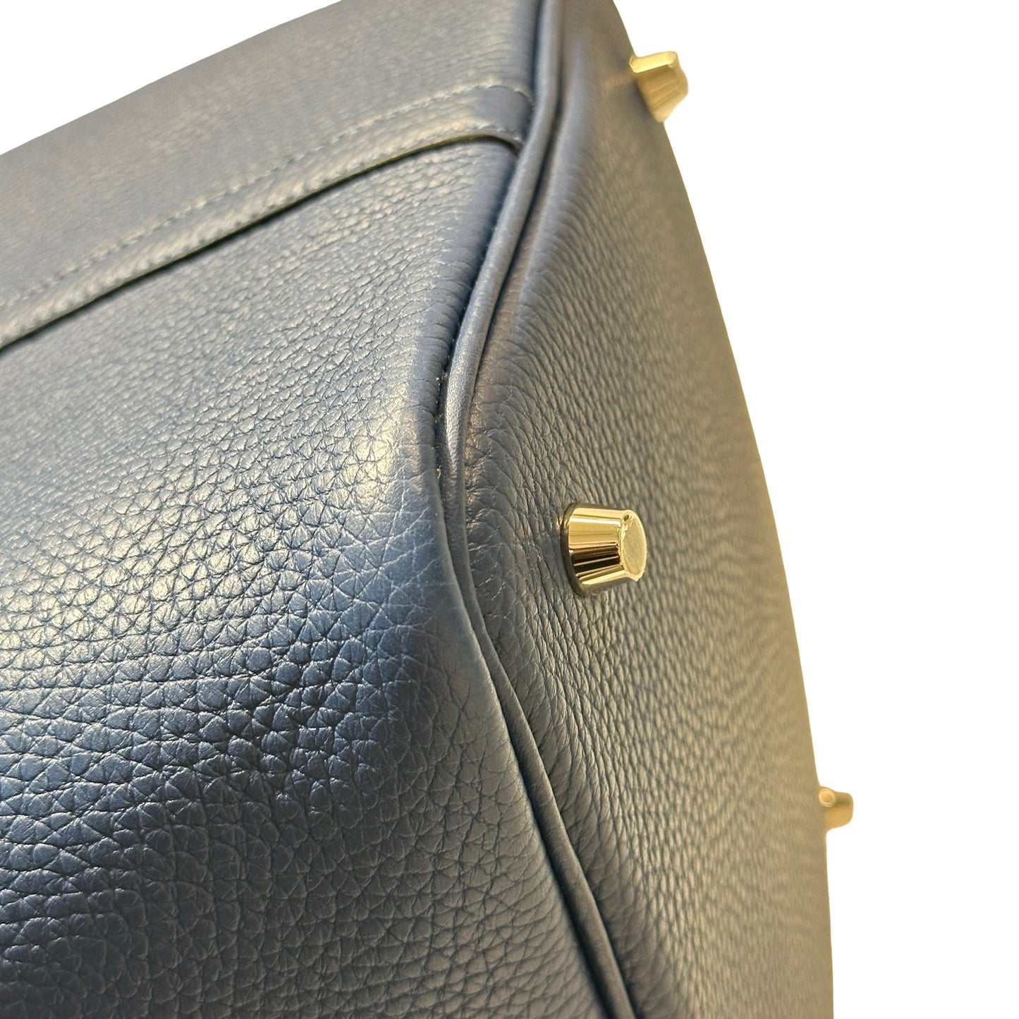 Used HERMÈS Bucket Bag Picotin 22 Navy Blue Purple PHW