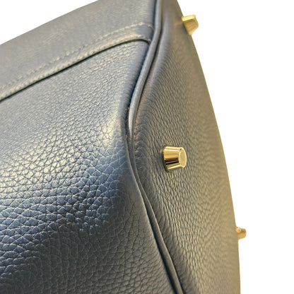 Used HERMÈS Bucket Bag Picotin 22 Navy Blue Purple PHW