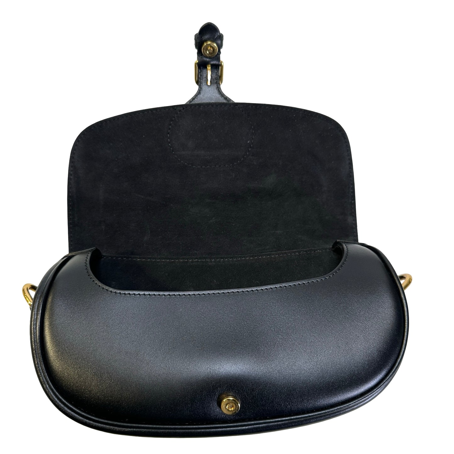 Used DIOR Leather Bobby Crossbody Bag Black GHW