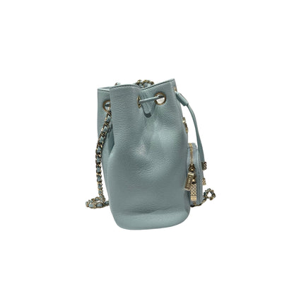 Used CHANEL Cross Body Bag Blue GHW