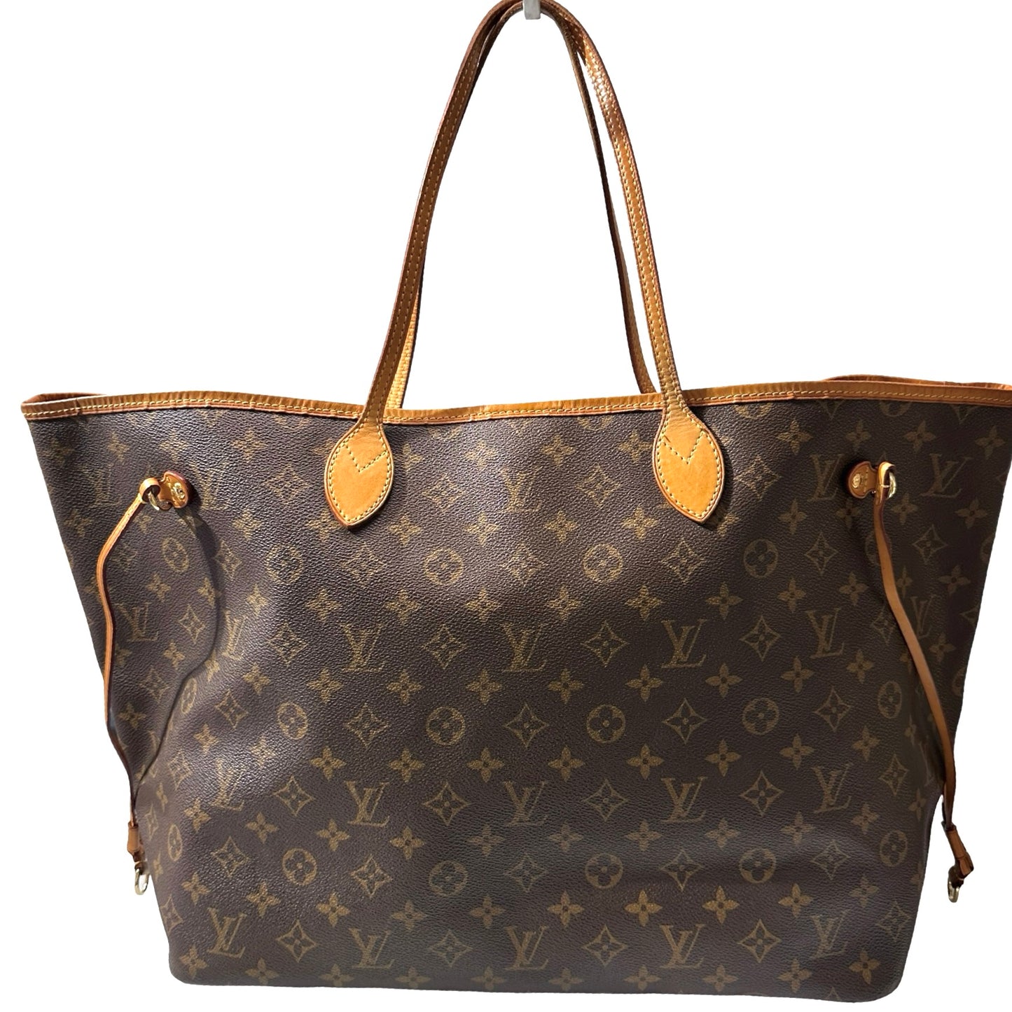 Used Louis Vuitton Monogram Eclipse Canvas Neverfull GM Shoulder Bag Brown GHW