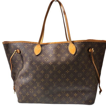 Used Louis Vuitton Monogram Eclipse Canvas Neverfull GM Shoulder Bag Brown GHW