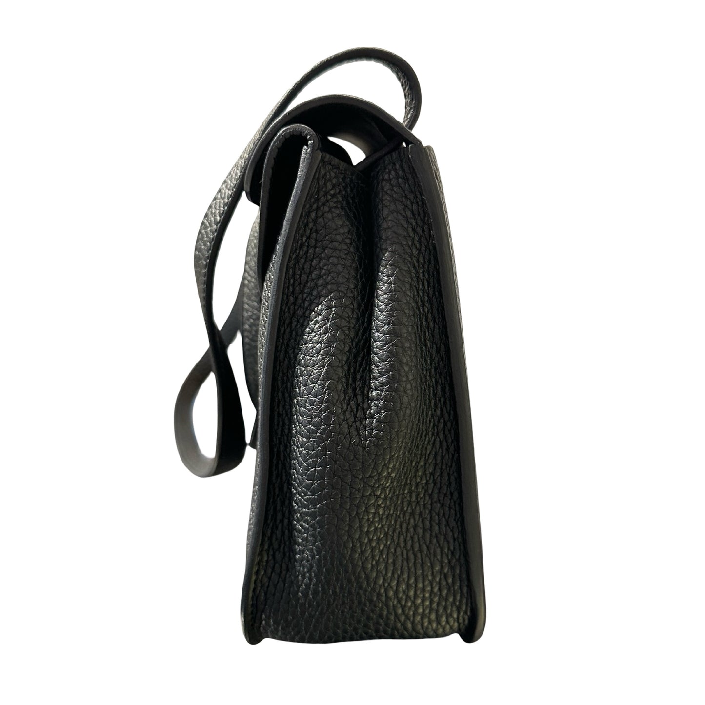 Used Hermès Halzan Shoulder Bag Black GHW
