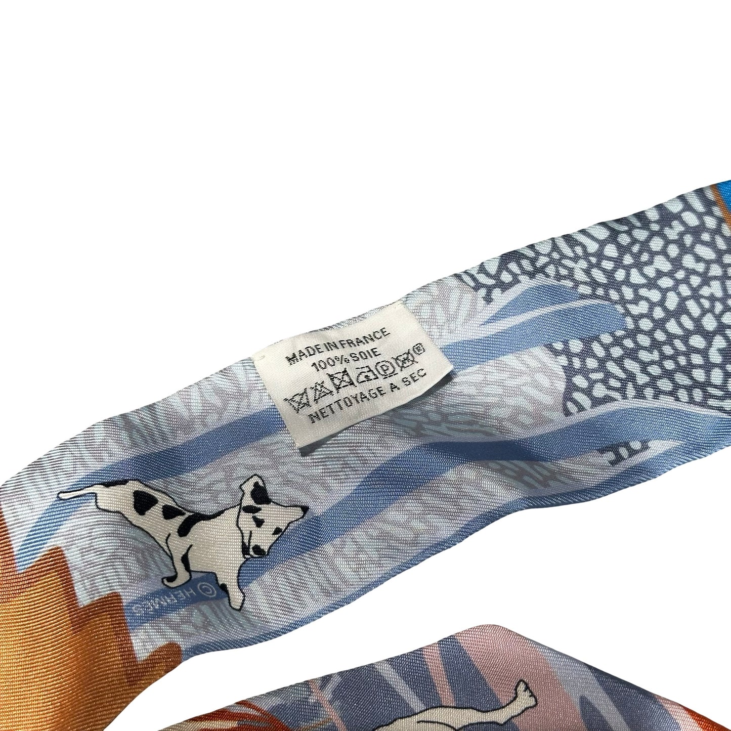 Used HERMÈS Twilly Puppy Accessories Blue Orange (93)