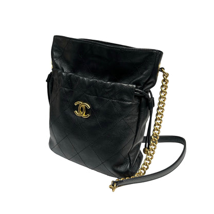 CHANEL BUCKET BAG BLACK GHW [3001201]