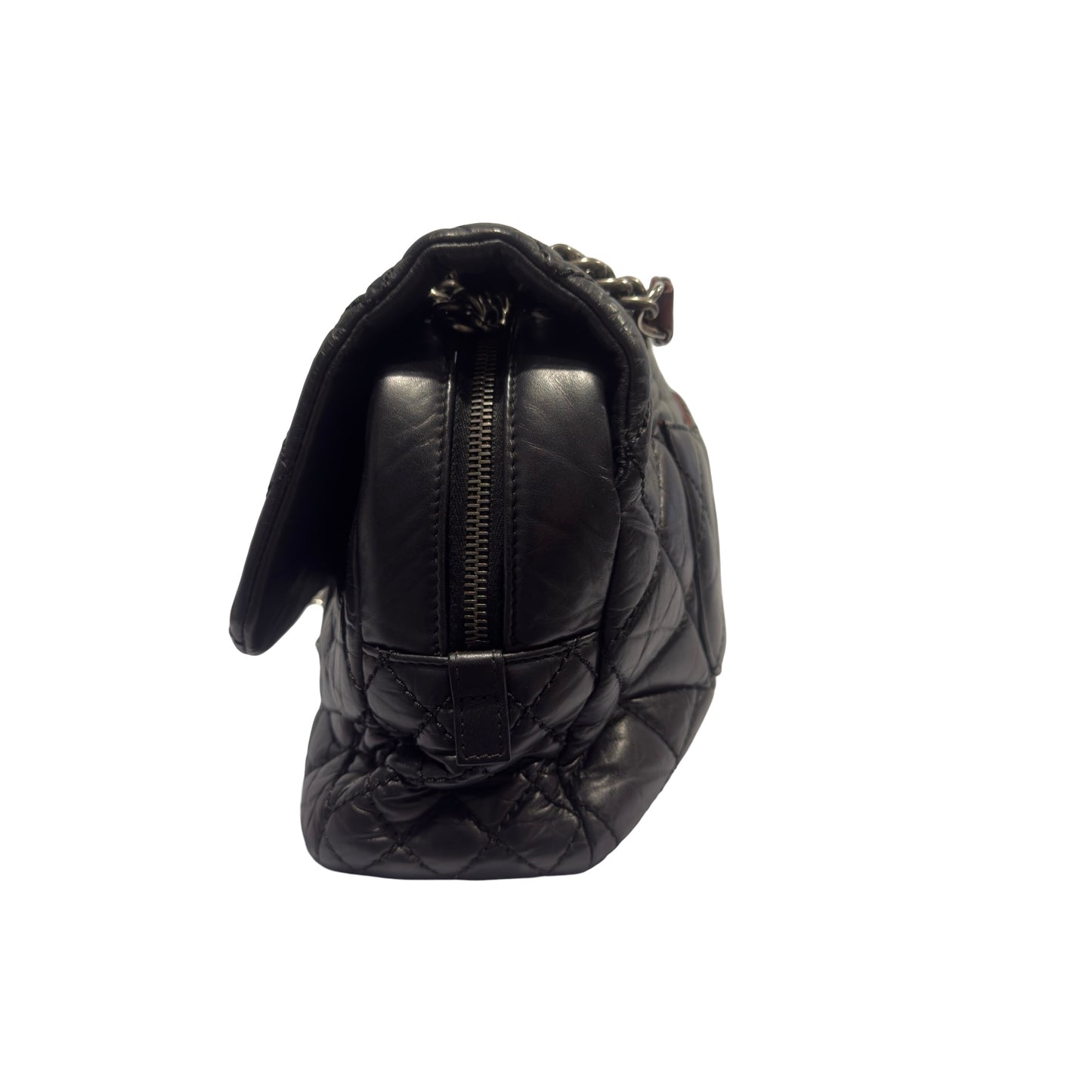 Used CHANEL Quilted Calfskin Quilted Calfskin Chain Shoulder Bag Chain Shoulder Bag Black