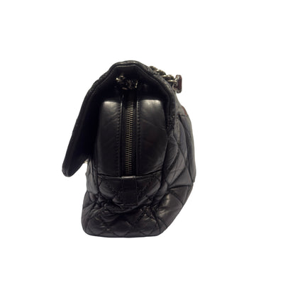 Used CHANEL Quilted Calfskin Quilted Calfskin Chain Shoulder Bag Chain Shoulder Bag Black