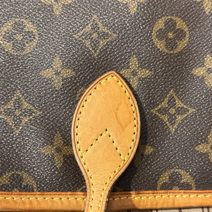 Used Louis Vuitton Monogram Eclipse Canvas Neverfull GM Shoulder Bag Brown GHW