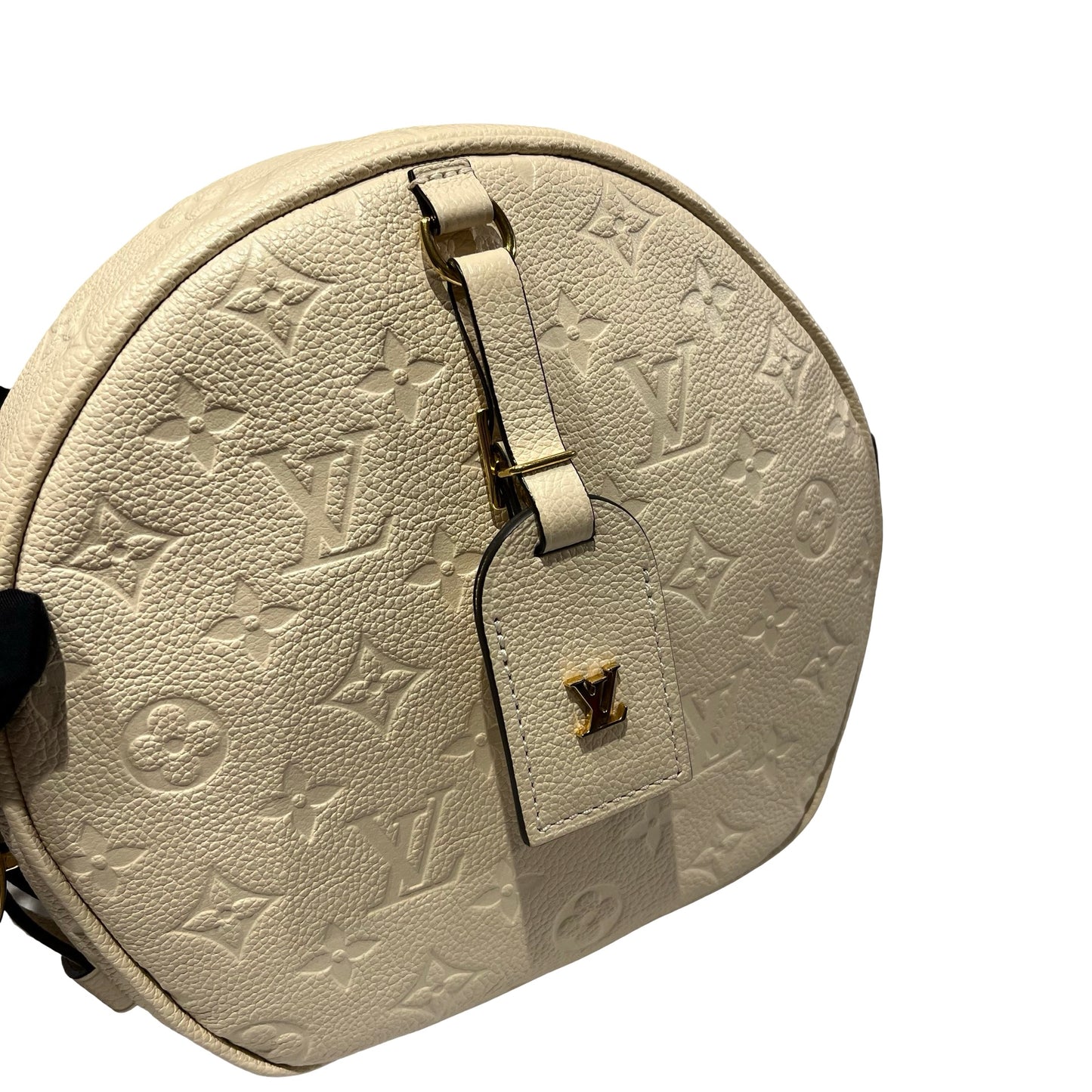 Used LOUIS VUITTON Calfskin Leather Cross Body Bag White GHW