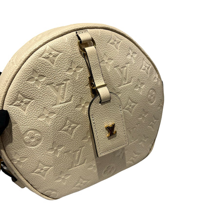 Used LOUIS VUITTON Calfskin Leather Cross Body Bag White GHW