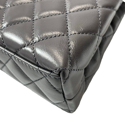 Unused CHANEL KELLY Cross Body Bag Grey GHW