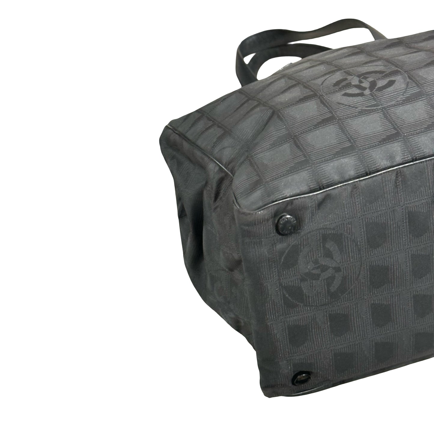 Used CHANEL Canvas Vintage Shoulder Black Shoulder Bag Black