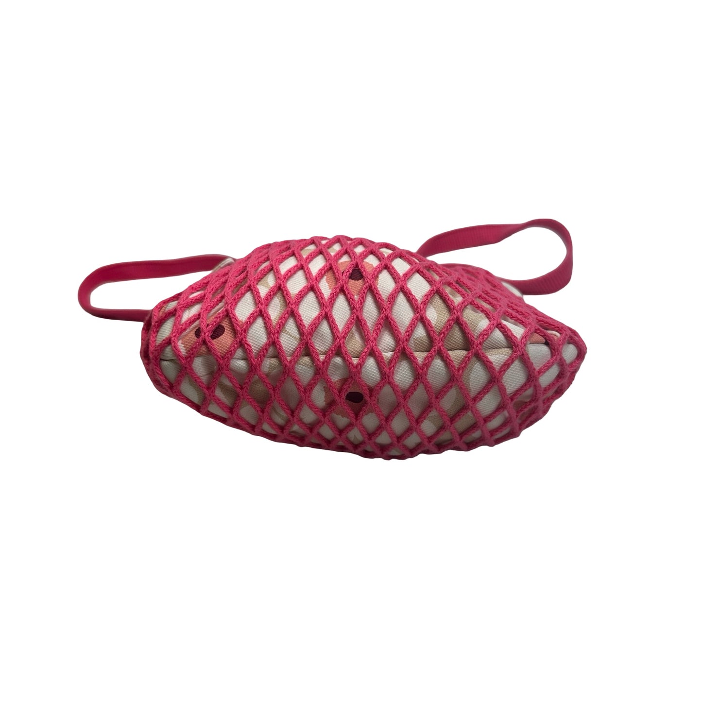Used LONGCHAMP Netting Le Pliage Filet Cross body bag Pink Brown