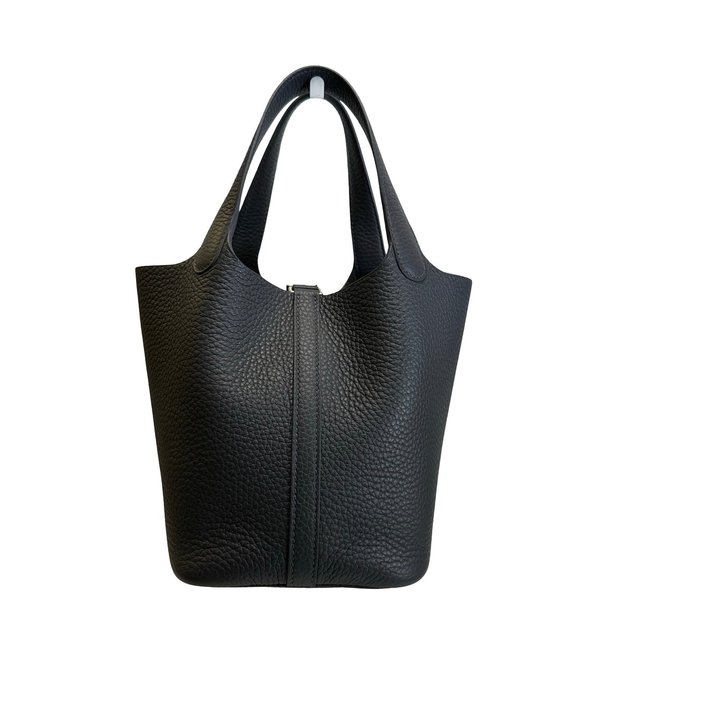 Used HERMES TC Picotin 18 Bucket Bag Grey GHW