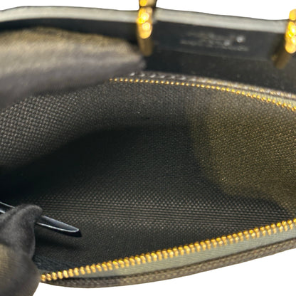 Brand New HERMES Canvas Leather Herbag Zip Shoulder Bag Black Gold
