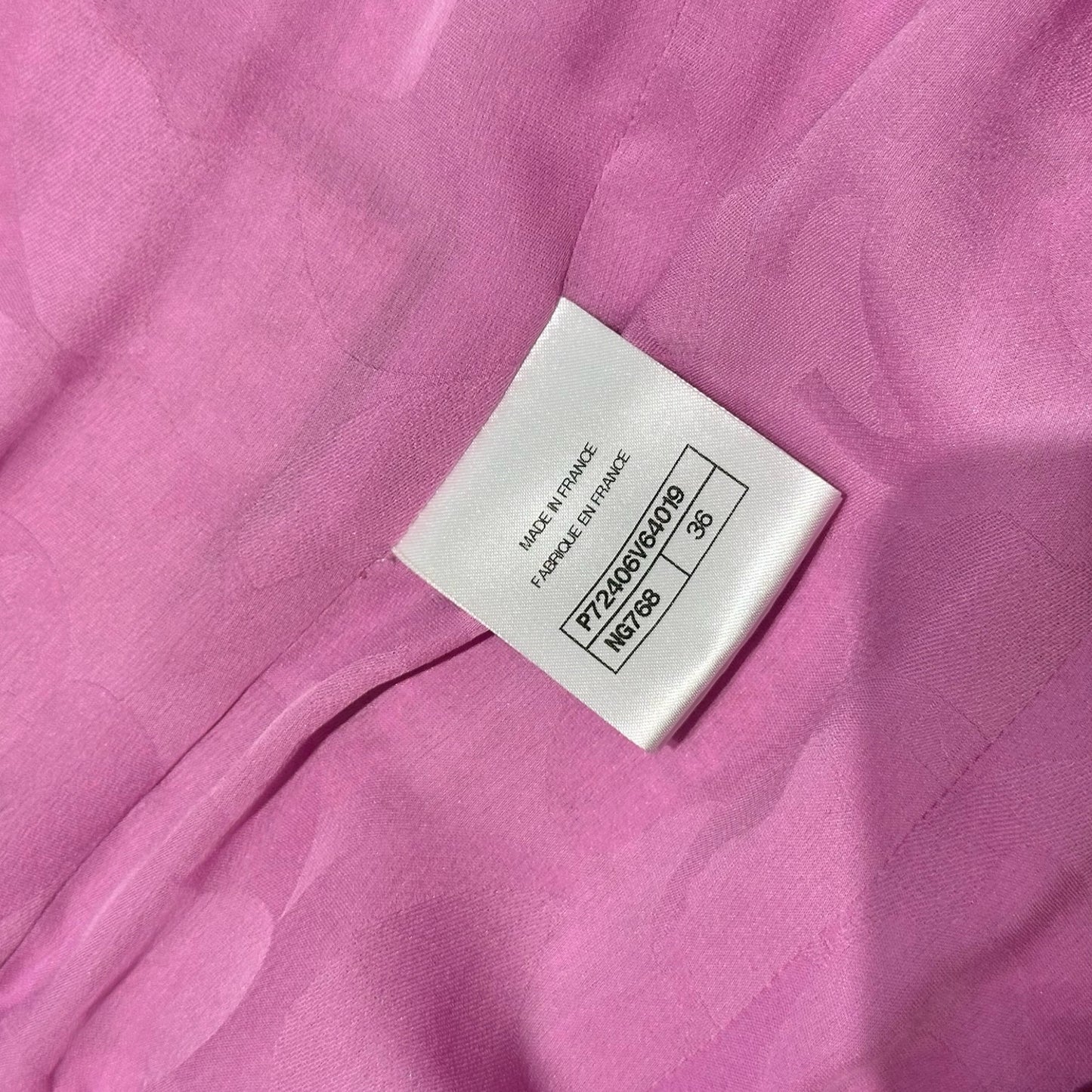 Used CHANEL Tweed Vest Jacket Purple Pink
