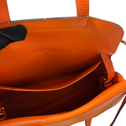 Used HERMÈS Halzan Shoulder Bag Orange (93)