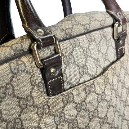 Used GUCCI GG Supreme GG Supreme Briefcase Beige Brown PHW