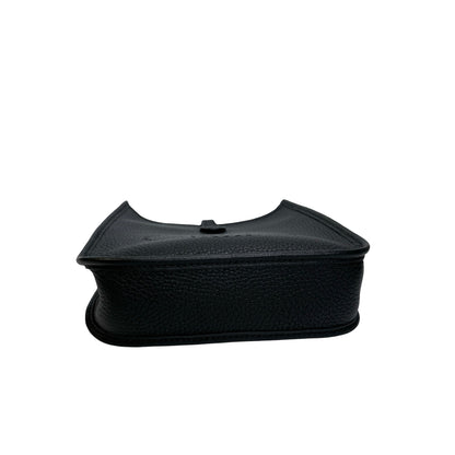Used HERMES Clemence Evelyne Crossbody Bag Black