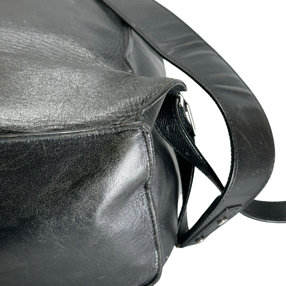 Used BALENCIAGA Leather Backpack Black