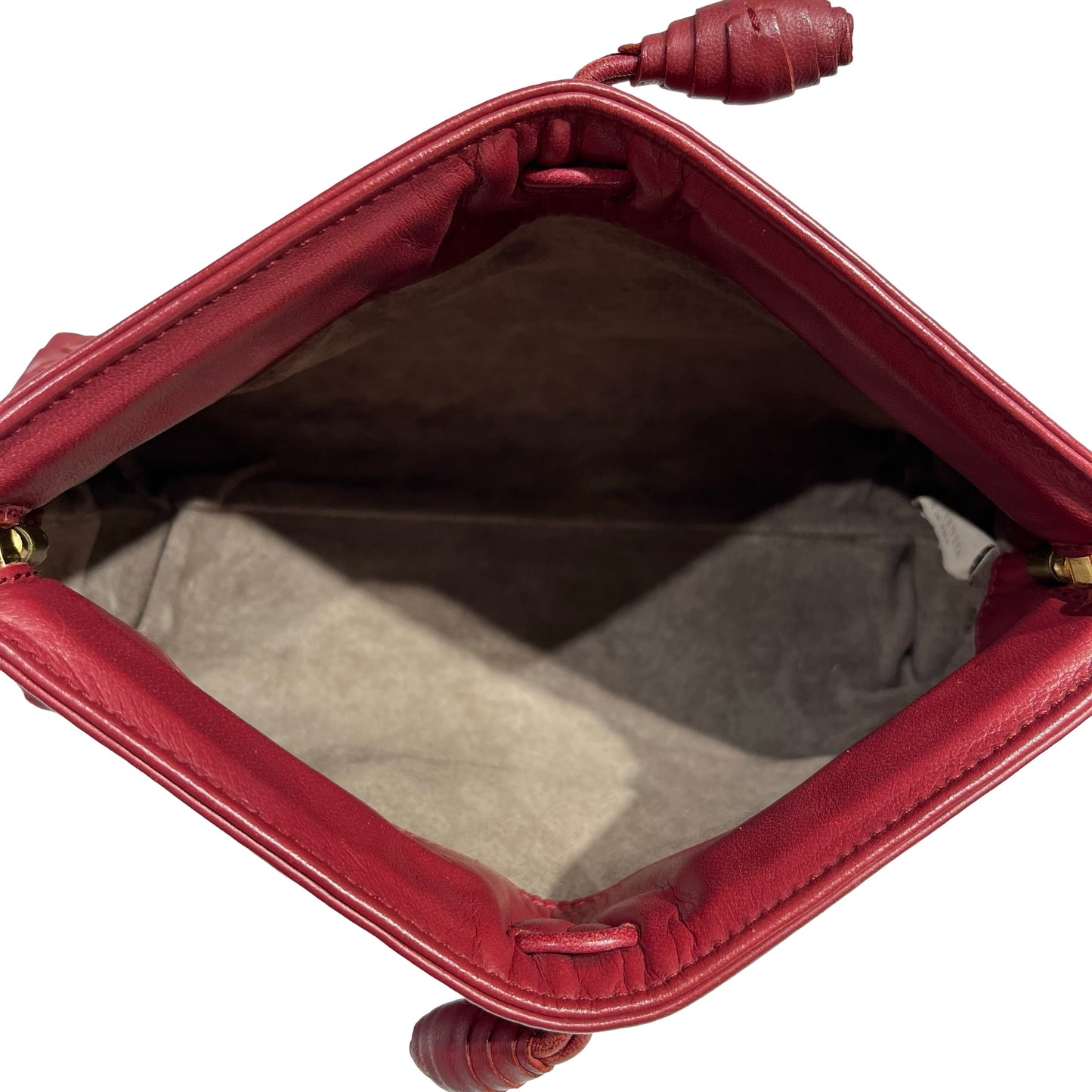 AGNES B. RED LEATHER POUCH [3000661]