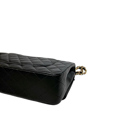 Used CHANEL Lambskin CF25 Shoulder Bag Black