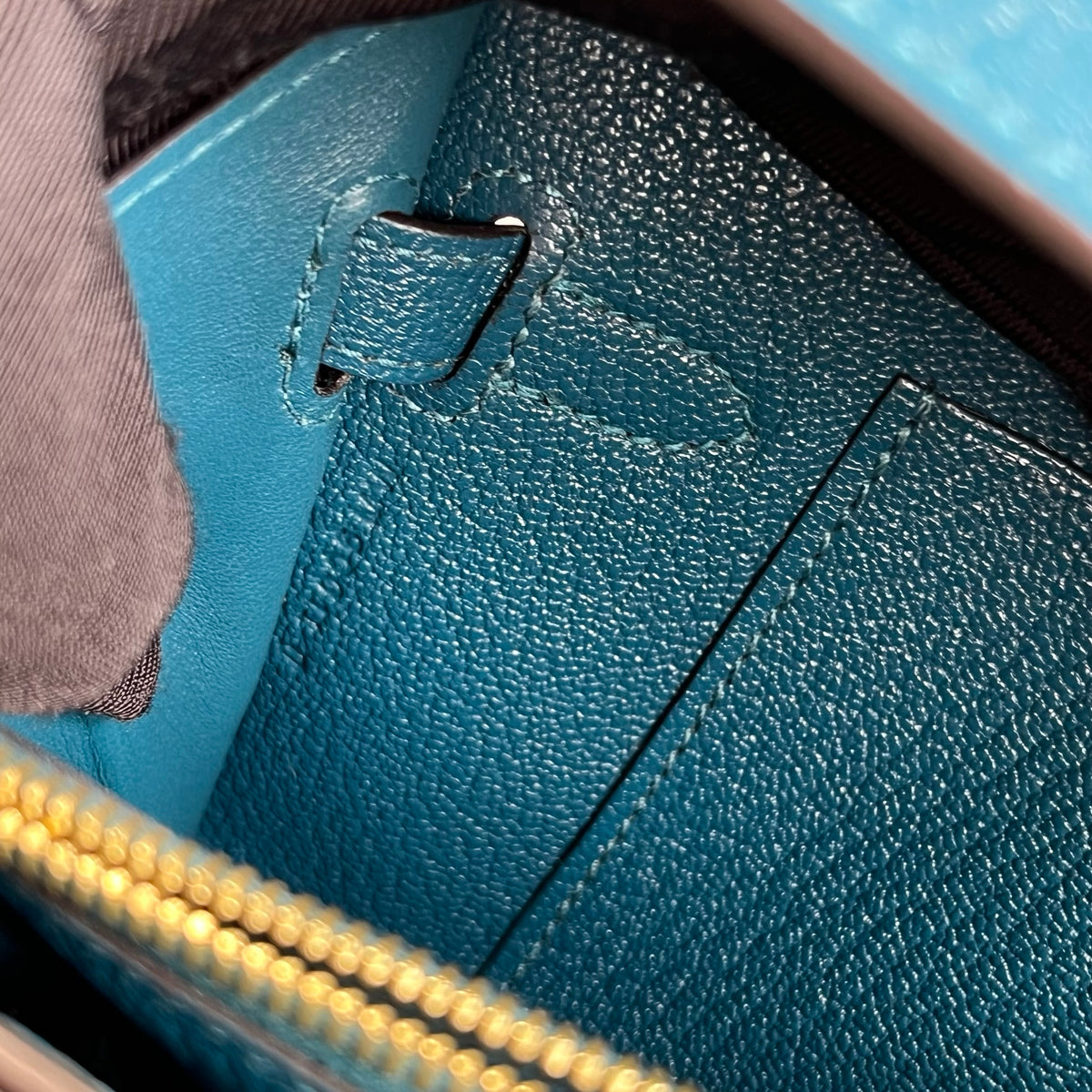 Used HERMES KELLY TO GO Crossbody Bag Green GHW