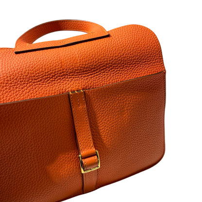 Used HERMÈS Halzan Shoulder Bag Orange (93)