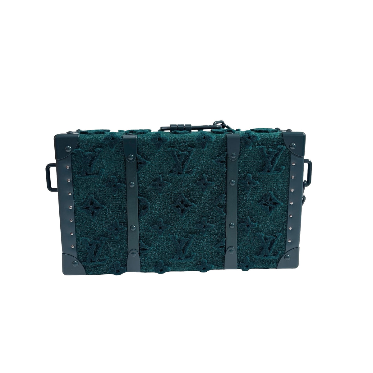 Used LOUIS VUITTON Monogram Tufted Soft Trunk Handbag Green