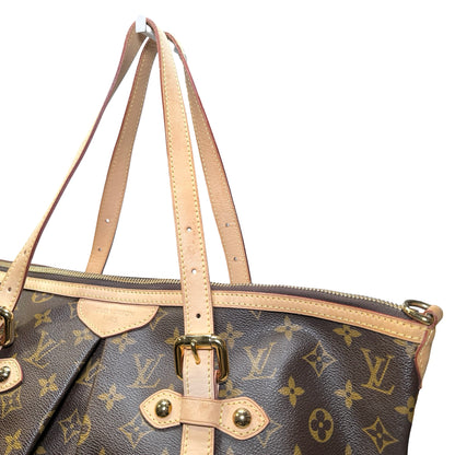 Used LOUIS VUITTON Monogram Palermo GM Shopper Bag Brown GHW