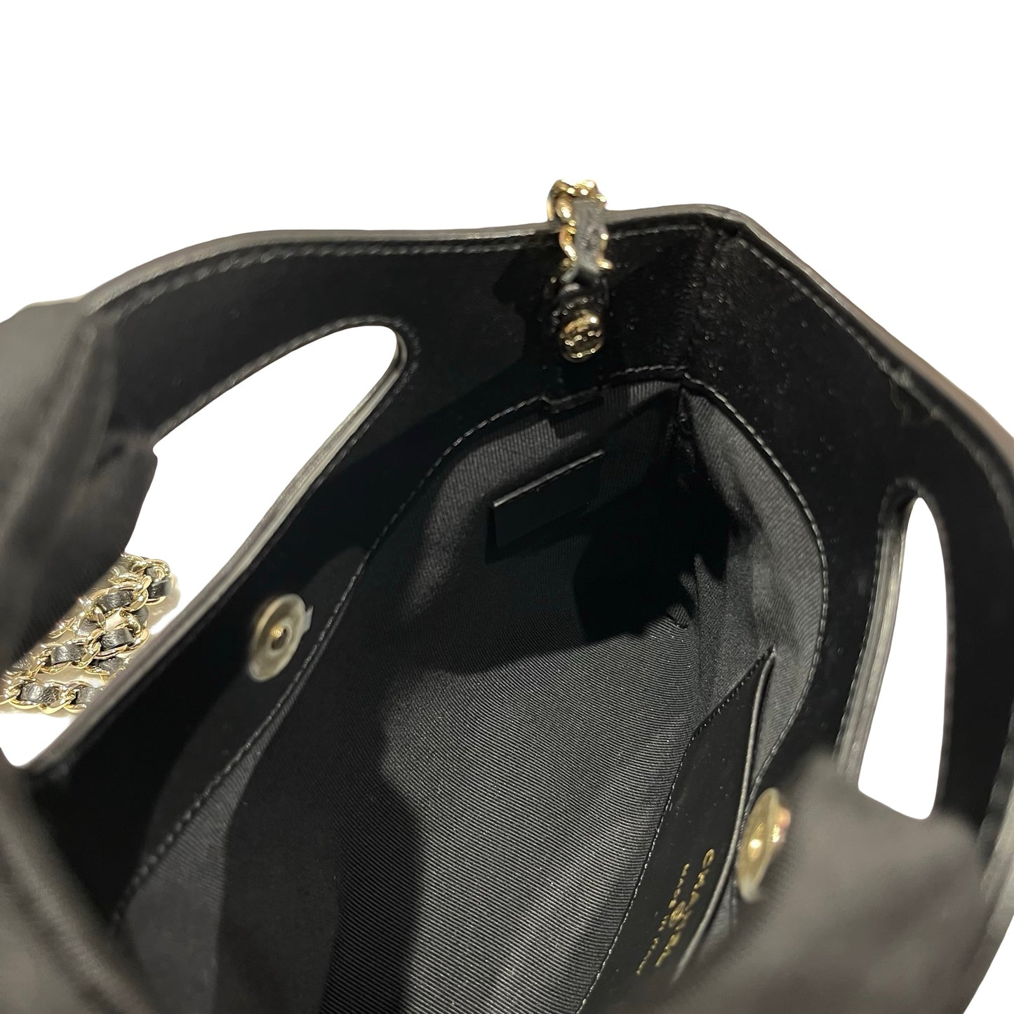New CHANEL Cross Body Bag Black GHW