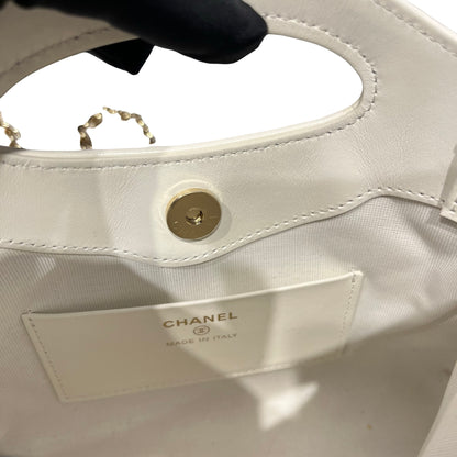Used CHANEL 31 Nano Shoulder Bag White GHW