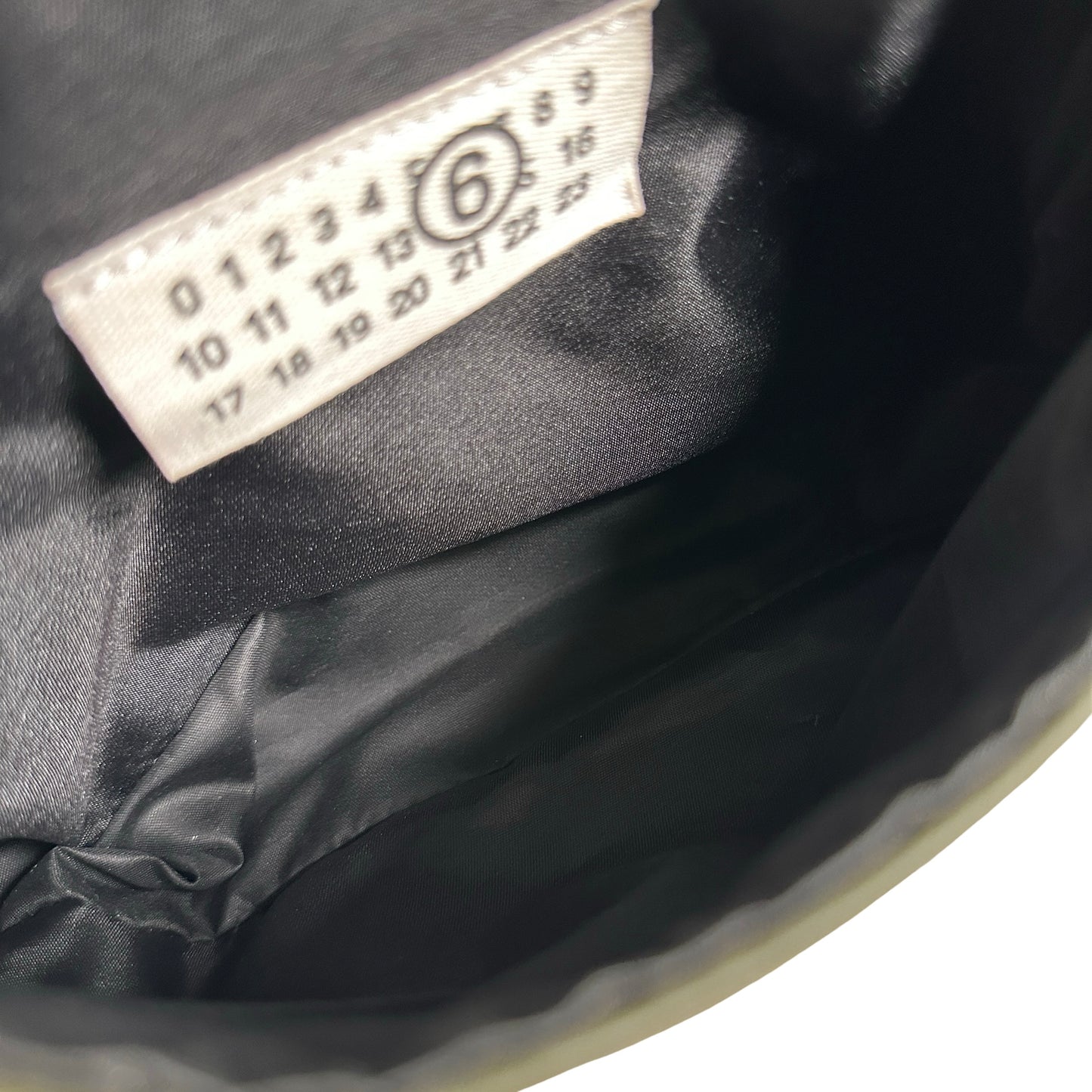 Used MAISON MARGIELA Padded Nylon Snatched Shoulder Bag Khaki Silver
