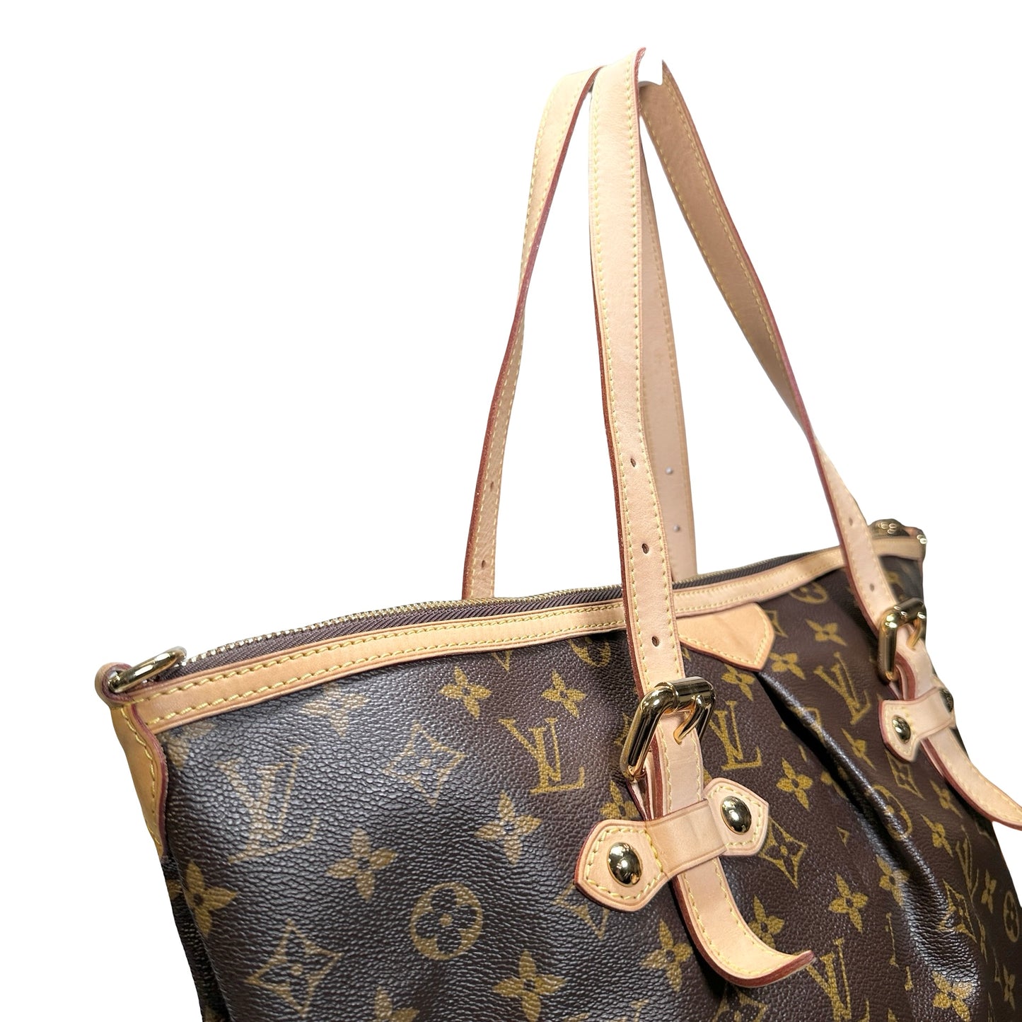 Used LOUIS VUITTON Monogram Palermo GM Shopper Bag Brown GHW