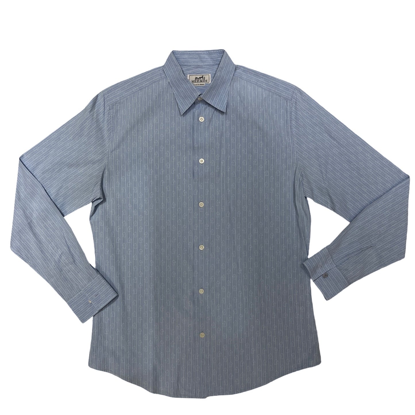 HERMES EMBROIDERED LIGHT BLUE SHIRT [20000286]