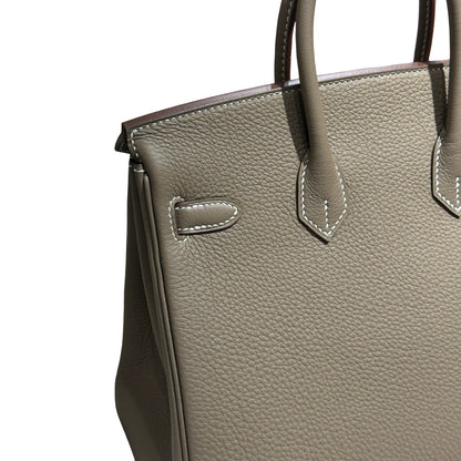 Brand New HERMES Togo Birkin Handbag Etoupe