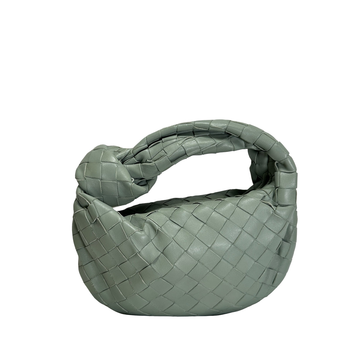 Used BOTTEGA VENETA Lambskin Mini Jodie Handbag Green GHW