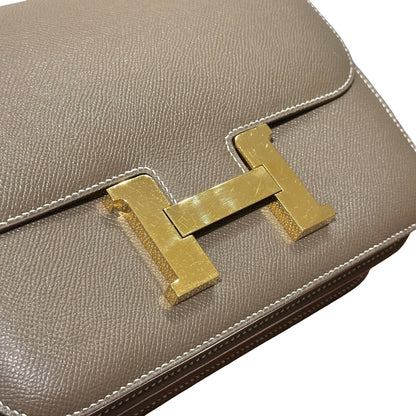 Used HERMÈS Constance 24 Shoulder Bag Etoupe (18) GHW