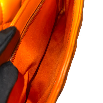 Used CHANEL FLAP Cross Body Orange PHW Cross Body Bag Orange