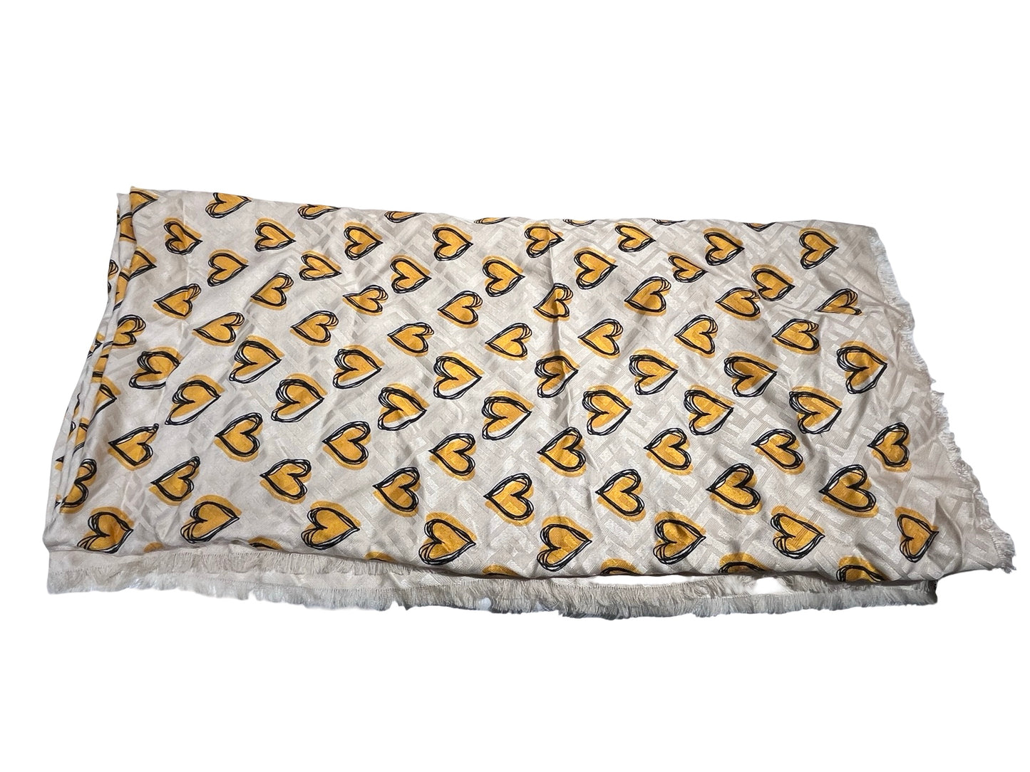 Used FENDI Scarf Scarf Beige Yellow