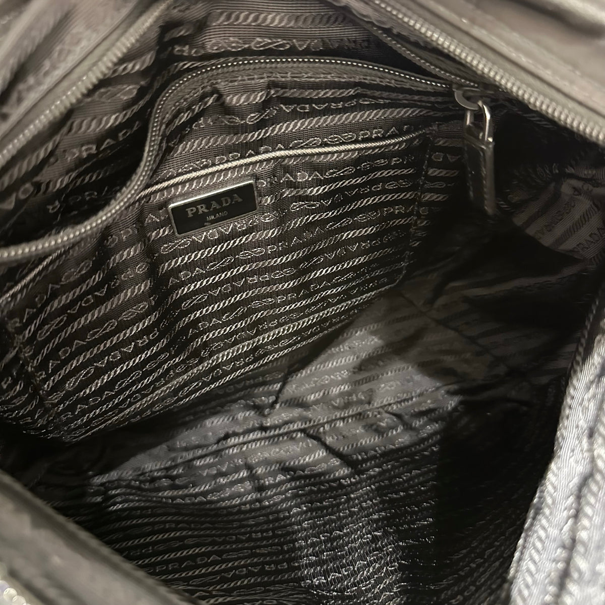 Used PRADA Nylon Nylon Messenger Bag Messenger Bag Black