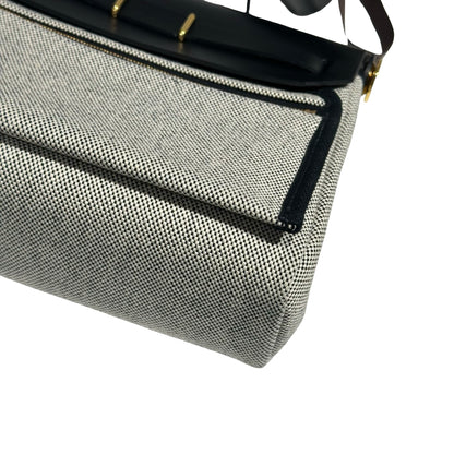 HERMES BLACK CANVAS GHW MINI HERBAG ［3000281］