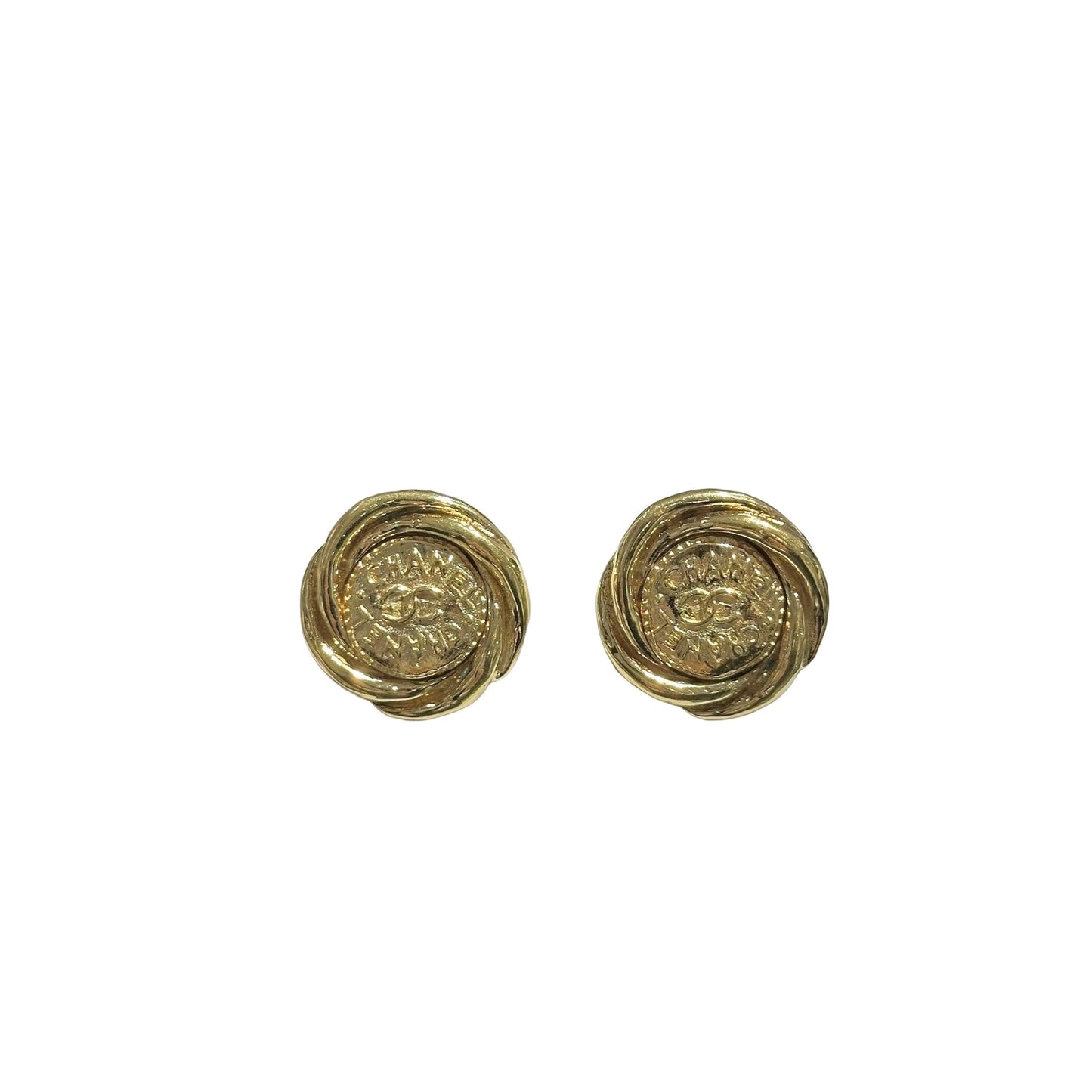 CHANEL VINTAGE CC ROUND EARRINGS [3000560]