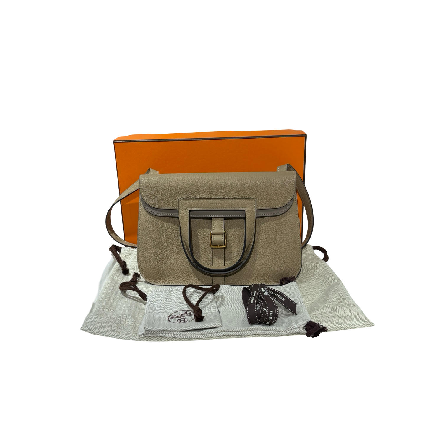 HERMES HALZAN 25 TRENCH/ETOUPE GHW [3000292]