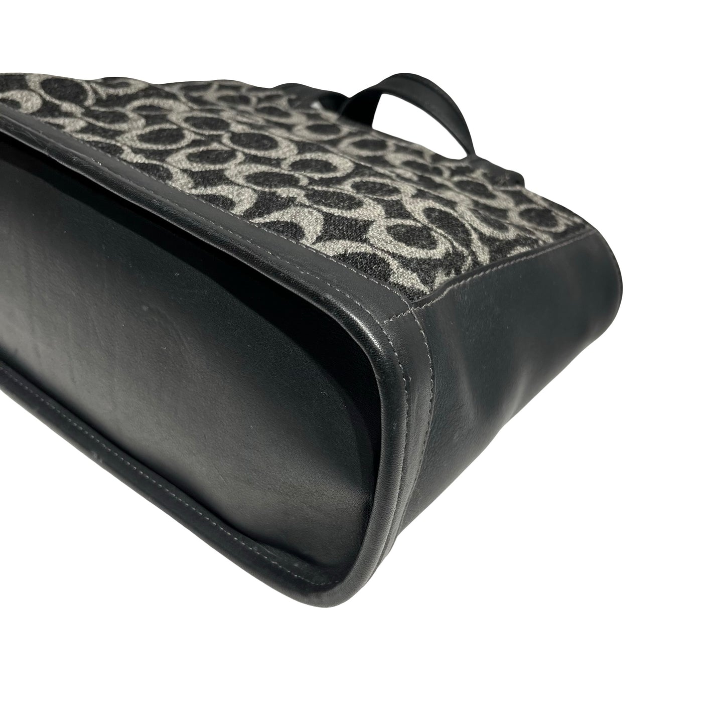 COACH BLACK CANVAS HAND BAG [3000664]