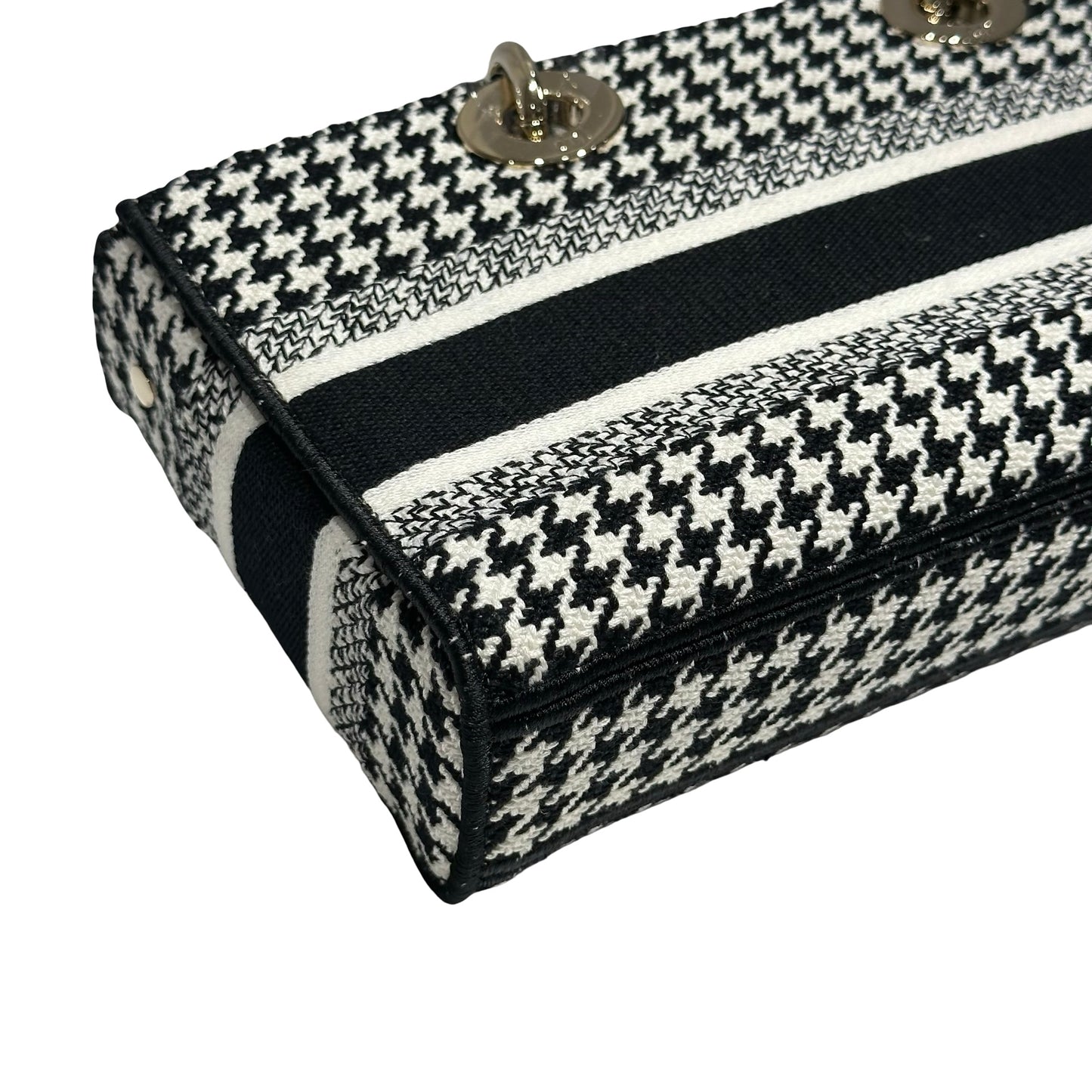 DIOR D-JOY MEDIUM CANVAS HOUNDSTOOTH GHW [3000160]